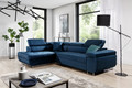 Corner sofa-bed Annabelle, left, dark blue