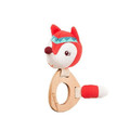 LILLIPUTIENS Rattle with Wooden Teether Alice Fox ECO 3m+