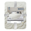 Blanket Bedspread Furry Luxury, white