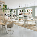 MITTZON Desk, birch veneer/white, 120x80 cm