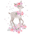 Wall Sticker Set 53x91cm - Roe Pink