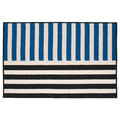 VÄNDPLATS Rug, low pile, blue black/stripe, 60x90 cm