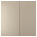 HASVIK Pair of sliding doors, beige, 200x201 cm