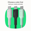 GREEN CELL Cable USB-C-USB-C PowerStream 100W, braid, 1.2m, white