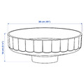 LERSJÖN Countertop wash-basin w water trap, white, 38x14 cm