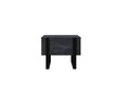 Nightstand Bedside Table Verica Set of 2, charcoal/black legs