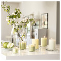 LÖVSKOGSLUND Scented pillar candle, mixed colours, 30 hr