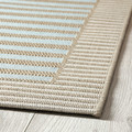 SKEVNING Runner, flatwoven, brown blue/stripe in/outdoor, 80x200 cm