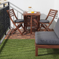 RUNNEN Floor decking, outdoor, brown stained, 0.81 m²