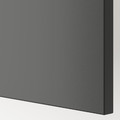 BESTÅ TV storage combination/glass doors, dark grey Lappviken/Sindvik dark grey, 300x42x231 cm