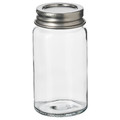 GULDFISK Spice jar, clear glass/stainless steel, 6 cl
