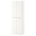 SMÅSTAD / PLATSA Wardrobe, white white, with 2 clothes rails, 60x40x180 cm