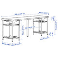 LAGKAPTEN / SPÄND Desk, white, 200x60 cm