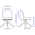 ROSENTORP Swivel chair, white/Kilanda beige