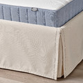 TÄRNKULLEN Upholstered bed frame, Vissle beige/Luröy, 160x200 cm