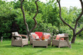 Outdoor Furniture Set CORFU SET, cappuccino