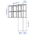 ENHET Storage combination for laundry, anthracite, white, 120x30x150 cm