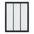 GoodHome Modular Room Divider Panel 3 Panels, black, industrial