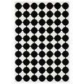 VÄNDPLATS Rug, low pile, white/black dotted, 133x195 cm