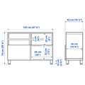 BESTÅ TV bench with doors, white/Lappviken/Stubbarp dark grey, 120x42x74 cm