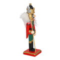 Nutcracker Christmas Decoration 15cm, red/crown