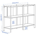 JÄTTESTA Storage combination, white/light bamboo, 240x85 cm