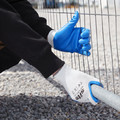 Nylon Gloves Size M, white/blue