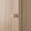 BILLY / OXBERG Bookcase with door, oak effect, 40x30x106 cm