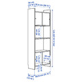 LÅDMAKARE Storage combination w sliding doors, with shelf/oak effect, 81x35x212 cm
