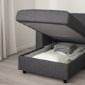 VIMLE 3-seat sofa-bed with chaise longue, Gunnared medium grey
