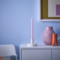 KLOKHET Unscented candle, light pink, 25 cm
