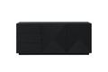 Cabinet with 2 Doors & 3 Drawers Asha 167cm, matt black