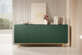 Four-Door Cabinet Scalia II 190, labrador mat / gold legs