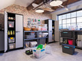 Outdoor/Workshop High Cabinet, Multi-use, XL tall, black-grey