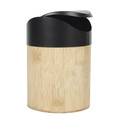 Mini Bamboo Wood Bin, black