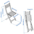 ASKHOLMEN Chair, outdoor, foldable dark brown/Klösan blue