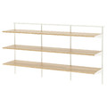 BOAXEL Shelving unit, white/oak, 187x40x101 cm