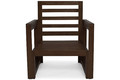 Outdoor Wooden Armchair MALTA, dark brown/grey
