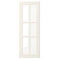 BODBYN Glass door, off-white, 30x80 cm