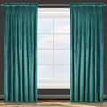 Curtain Rosa 135 x 300 cm, dark turquoise