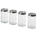 CITRONHAJ Spice jar, clear glass/stainless steel, 35 cl