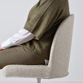 ROSENTORP Swivel chair, white/Kilanda beige