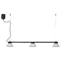SAMBORD Pendant lamp with 3 lamps, black/white