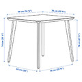 LISABO / LISABO Table and 2 chairs, ash veneer/ash veneer, 88 cm