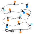 SOLVINDEN LED lighting chain with 12 bulbs, outdoor/multicolour
