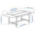 NORDVIKEN / SKOGSTA Table and 4 chairs, white/acacia, 152/223 cm