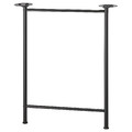 LAGKAPTEN/SPÄND Desk, white stained oak effect/black, 120x60 cm