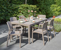 Outdoor Dining Table GIRONA 160 cm, cappuccino