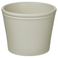 KÖRSBÄRSBJÖRK Plant pot, light grey/beige, 12 cm