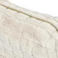 Cosmetic Bag, faux fur, cream
